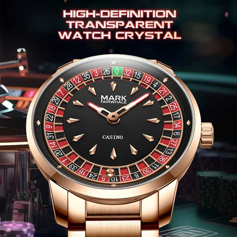 5031 Fashionable Roulette Men Watch Trendy Night Light Waterproof Quartz Watch Light Luxury Watches for Men