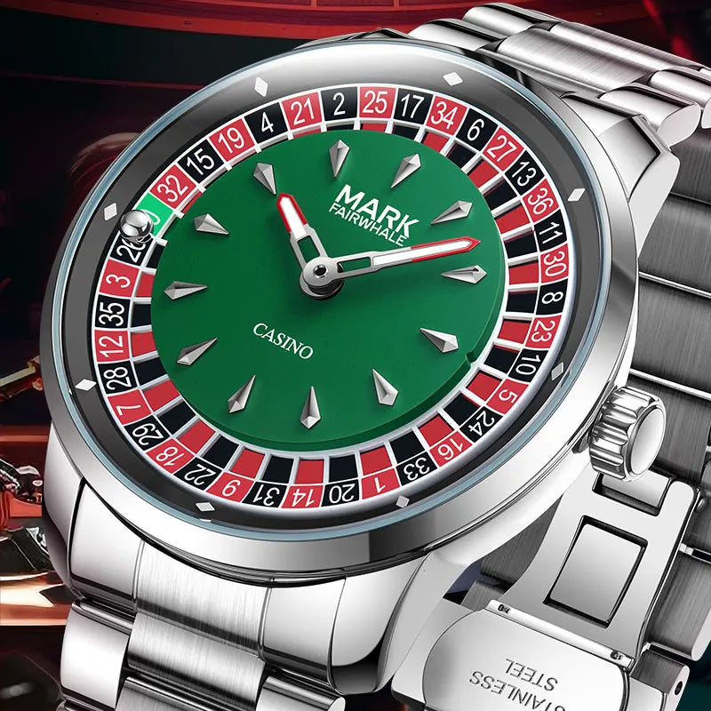 5031 Fashionable Roulette Men Watch Trendy Night Light Waterproof Quartz Watch Light Luxury Watches for Men